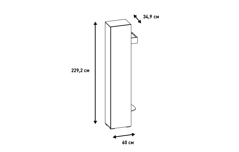 Стеллажи - изображение №3 "Стеллаж Анри с полками и зеркалом"  на www.Angstrem-mebel.ru